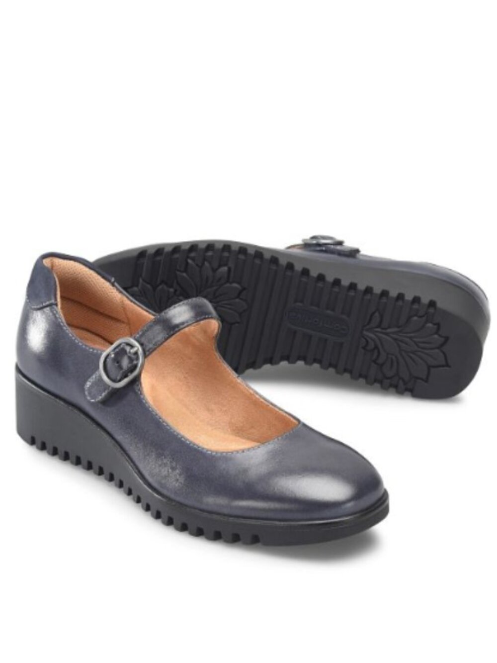 Comfortiva Debbie Mary Jane Wedge Shoes - Leather (For Women)